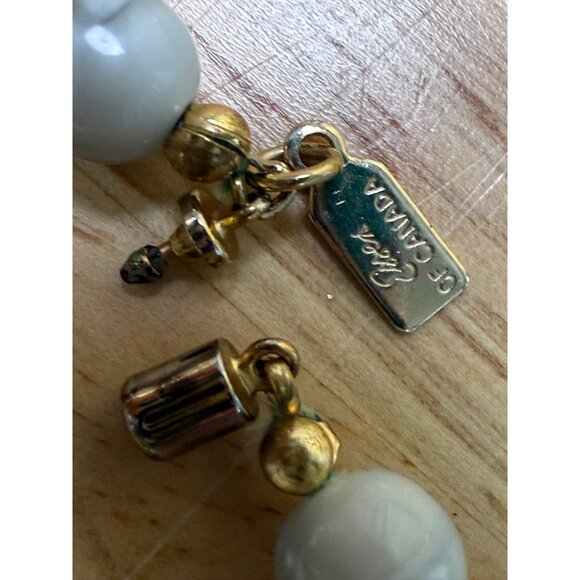 Long Beaded Necklace With Neutral Gray & Gold Tones - Picture 7 of 11